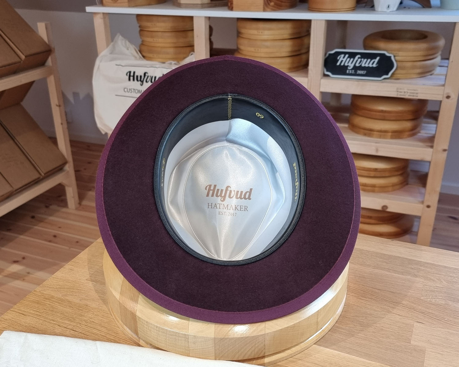 WHIPPET FEDORA | RABBIT & HARE DELUXE BLEND | PLUM COLOR | SIZE 60, US 7 1/2