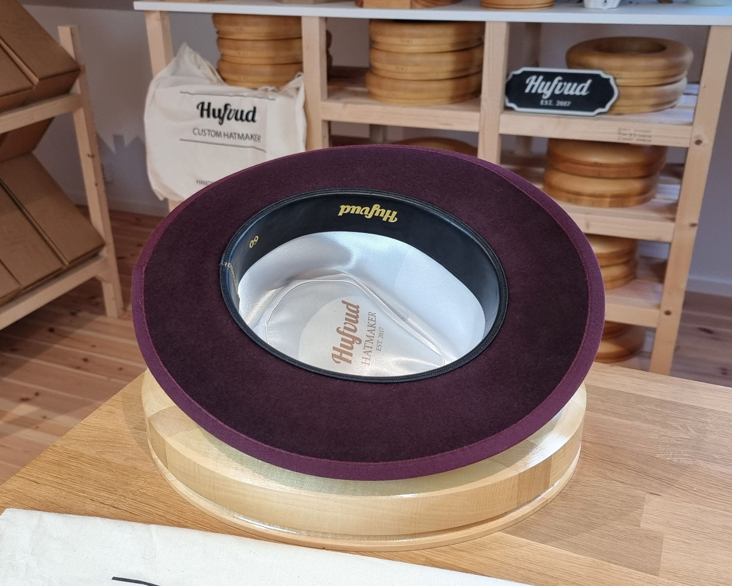 WHIPPET FEDORA | RABBIT & HARE DELUXE BLEND | PLUM COLOR | SIZE 60, US 7 1/2