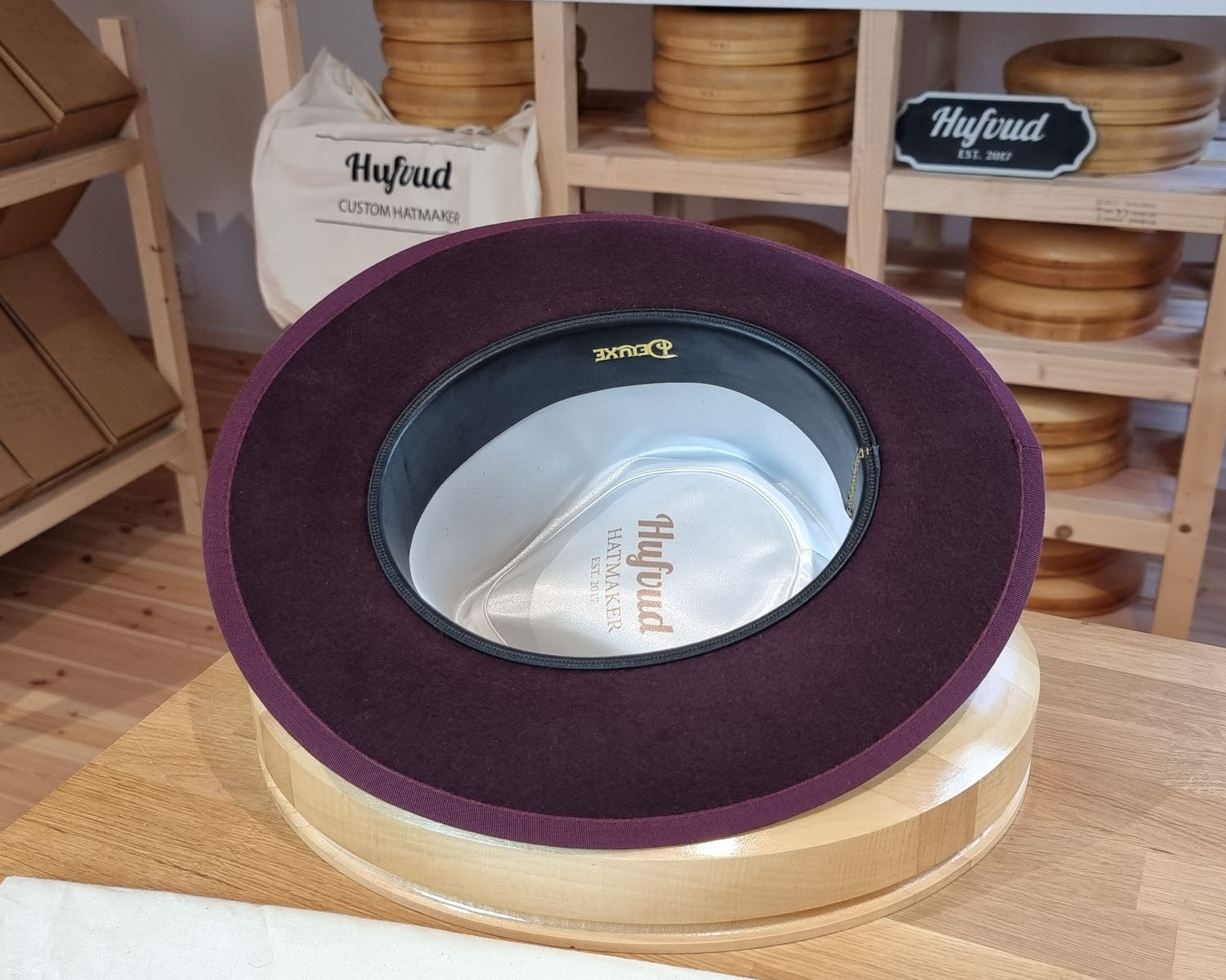 WHIPPET FEDORA | RABBIT & HARE DELUXE BLEND | PLUM COLOR | SIZE 60, US 7 1/2