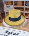 WHIPPET FEDORA | RABBIT & HARE DELUXE BLEND | SUNSHINE COLOR | SIZE 59, US 7 3/8