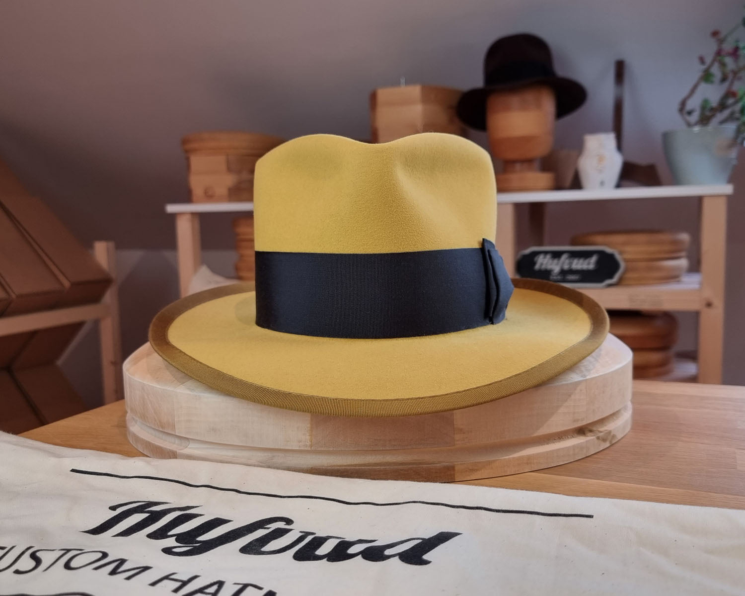WHIPPET FEDORA | RABBIT & HARE DELUXE BLEND | SUNSHINE COLOR | SIZE 59, US 7 3/8