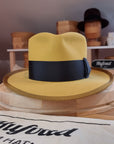 WHIPPET FEDORA | RABBIT & HARE DELUXE BLEND | SUNSHINE COLOR | SIZE 59, US 7 3/8