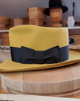 WHIPPET FEDORA | RABBIT & HARE DELUXE BLEND | SUNSHINE COLOR | SIZE 59, US 7 3/8