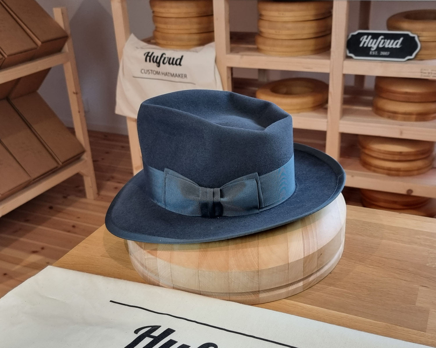 WHIPPET FEDORA | RABBIT & HARE DELUXE BLEND | OCEAN COLOR | SIZE 58, US 7 1/4
