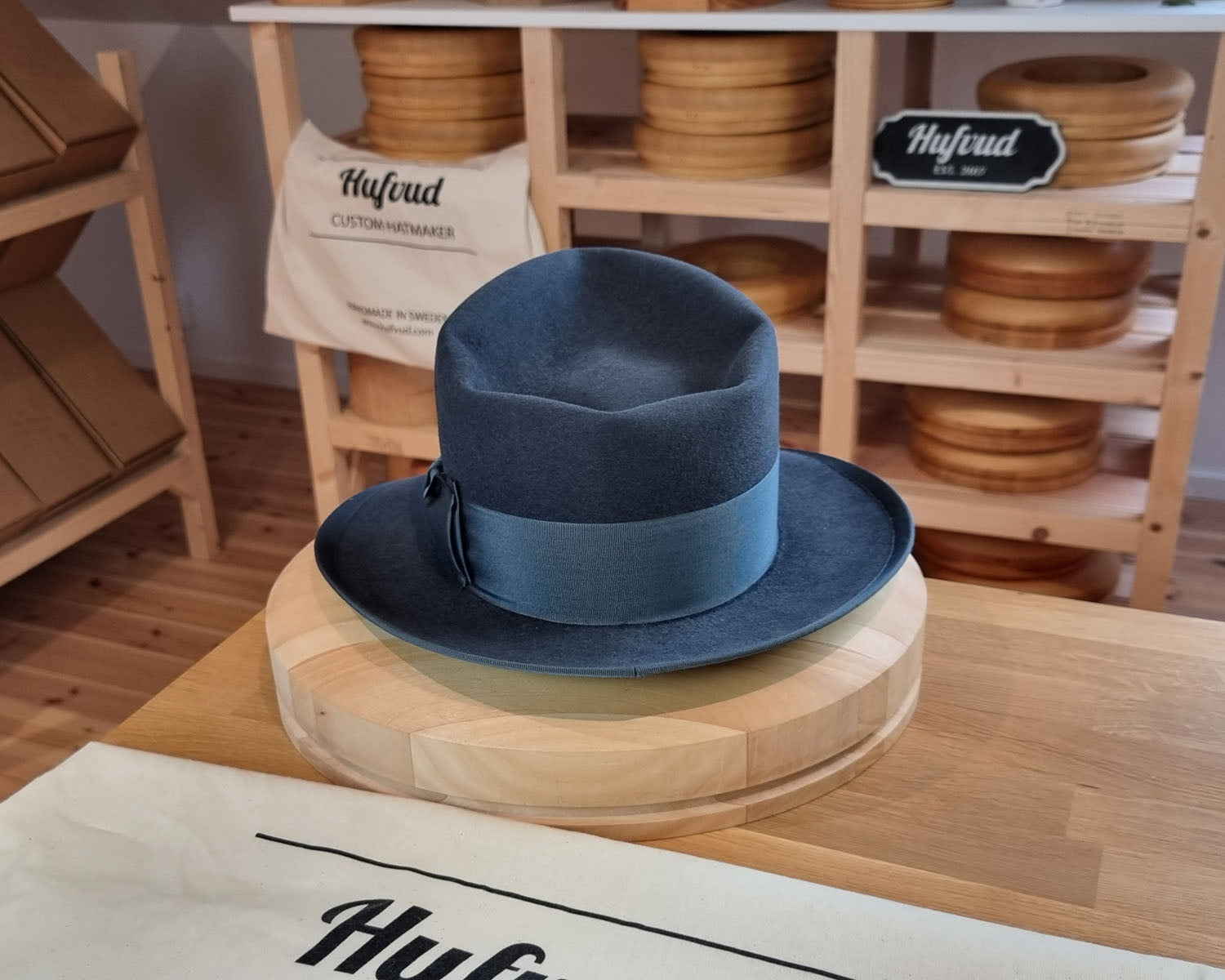 WHIPPET FEDORA | RABBIT & HARE DELUXE BLEND | OCEAN COLOR | SIZE 58, US 7 1/4