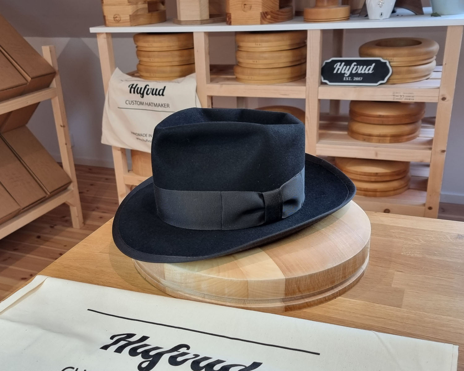 WHIPPET FEDORA | 50X BEAVER BLEND | BLACK | SIZE 62, US 7 3/4