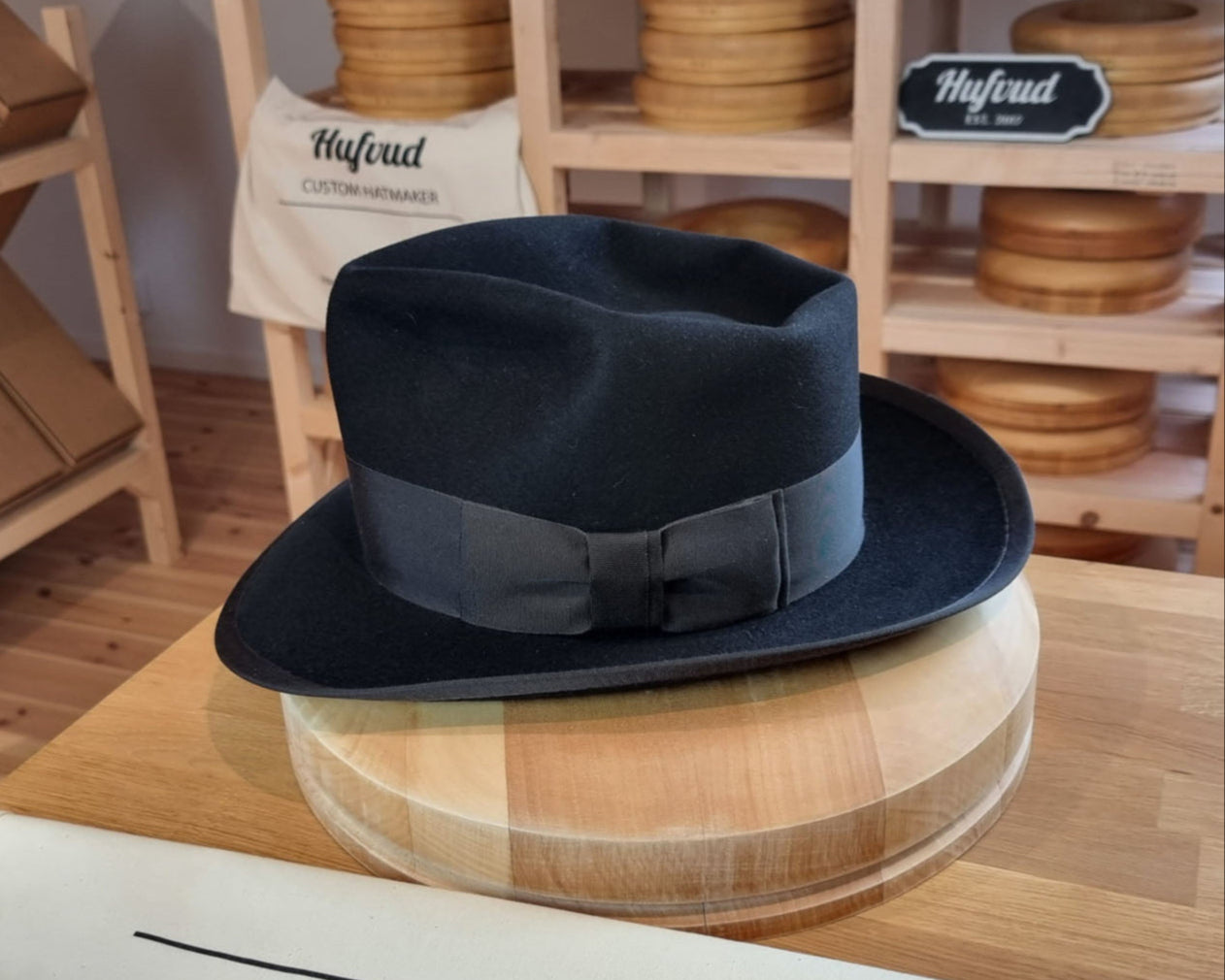 WHIPPET FEDORA | 50X BEAVER BLEND | BLACK | SIZE 62, US 7 3/4