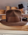 BOGART Maltese Falcon Crease FEDORA | SABLE BROWN COLOR | 30X BEAVER BLEND | SIZE 56, US 7