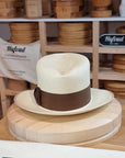 CAGNEY FEDORA | HAND WOVEN ECUADORIAN STRAW | NATURAL COLOR | SIZE 57, US 7 1/8