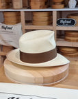 CAGNEY FEDORA | HAND WOVEN ECUADORIAN STRAW | NATURAL COLOR | SIZE 57, US 7 1/8
