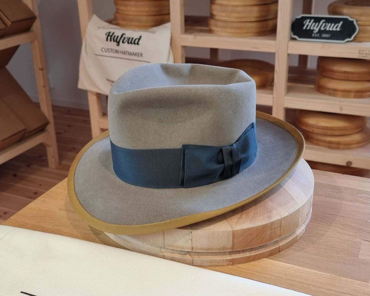 WHIPPET FEDORA | BEAVER FIFTY | STONE COLOR | SIZE 60, US 7 1/2