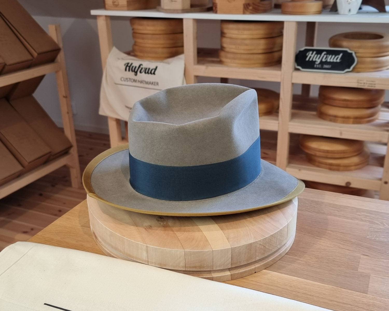 WHIPPET FEDORA | BEAVER FIFTY | STONE COLOR | SIZE 60, US 7 1/2