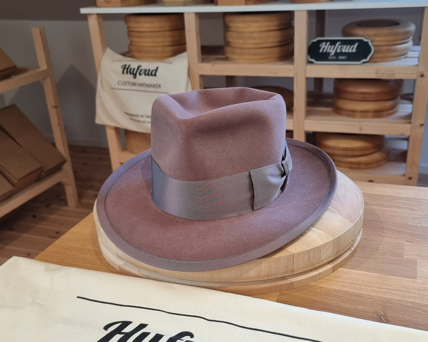 WHIPPET FEDORA | BEAVER FIFTY | DUSTY ROSE COLOR | SIZE 59, US 7 3/8