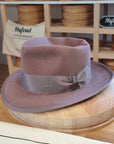 WHIPPET FEDORA | BEAVER FIFTY | DUSTY ROSE COLOR | SIZE 59, US 7 3/8
