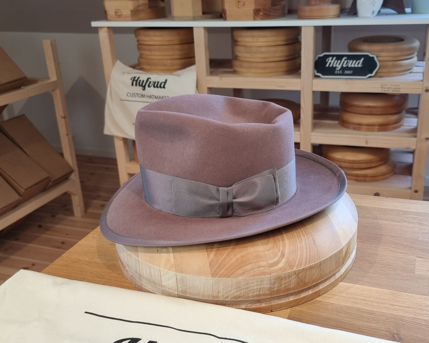 WHIPPET FEDORA | BEAVER FIFTY | DUSTY ROSE COLOR | SIZE 59, US 7 3/8