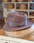 WHIPPET FEDORA | BEAVER FIFTY | DUSTY ROSE COLOR | SIZE 59, US 7 3/8