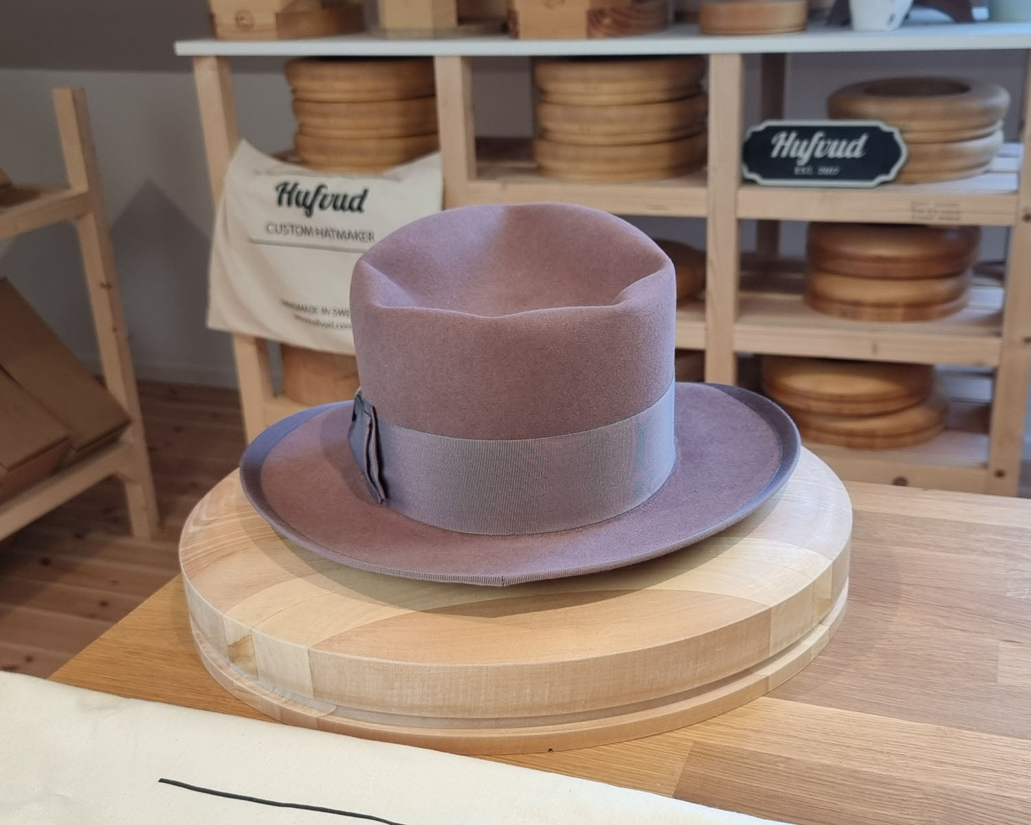 WHIPPET FEDORA | BEAVER FIFTY | DUSTY ROSE COLOR | SIZE 59, US 7 3/8