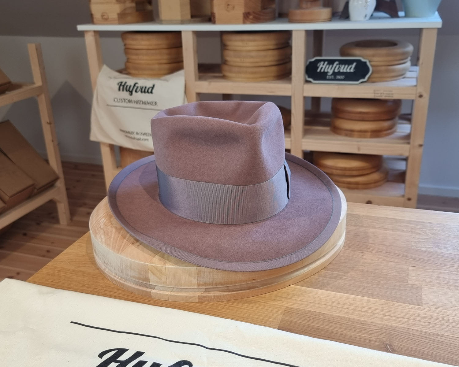 WHIPPET FEDORA | BEAVER FIFTY | DUSTY ROSE COLOR | SIZE 59, US 7 3/8