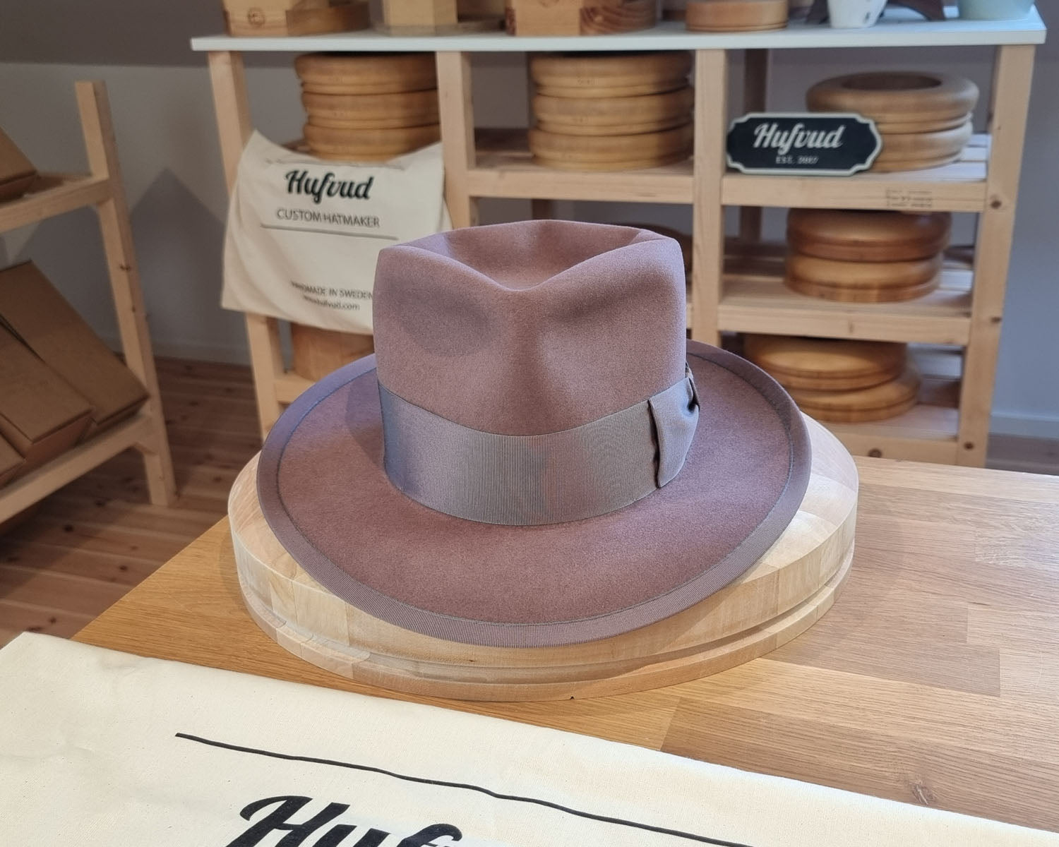 WHIPPET FEDORA | BEAVER FIFTY | DUSTY ROSE COLOR | SIZE 59, US 7 3/8