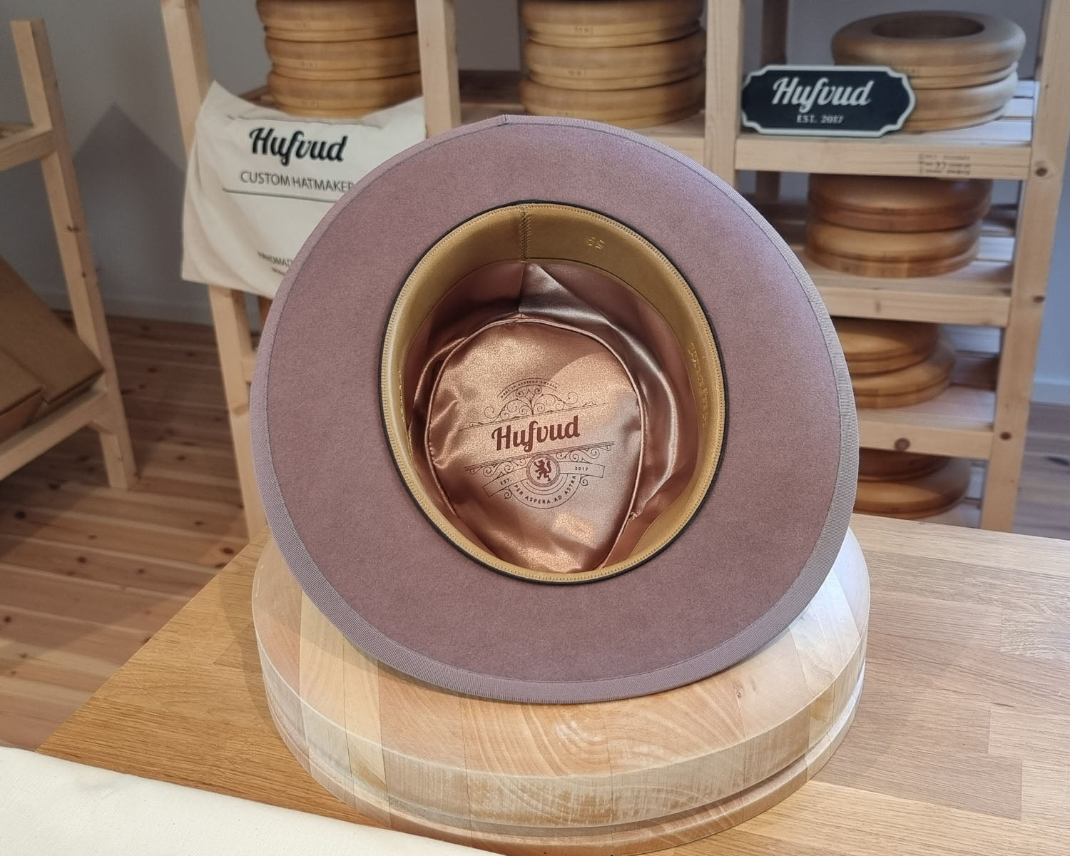 WHIPPET FEDORA | BEAVER FIFTY | DUSTY ROSE COLOR | SIZE 59, US 7 3/8
