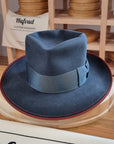 WHIPPET FEDORA | RABBIT & HARE DELUXE BLEND | OCEAN COLOR | SIZE 61, US 7 5/8