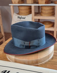 WHIPPET FEDORA | RABBIT & HARE DELUXE BLEND | OCEAN COLOR | SIZE 61, US 7 5/8