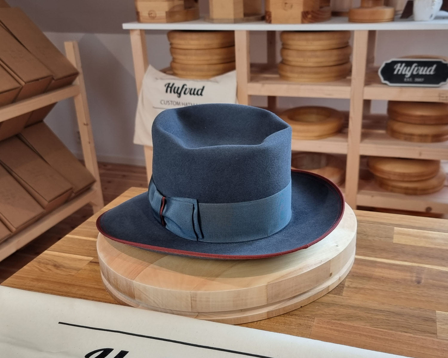 WHIPPET FEDORA | RABBIT & HARE DELUXE BLEND | OCEAN COLOR | SIZE 61, US 7 5/8