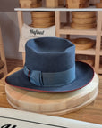 WHIPPET FEDORA | RABBIT & HARE DELUXE BLEND | OCEAN COLOR | SIZE 61, US 7 5/8