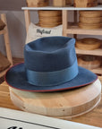 WHIPPET FEDORA | RABBIT & HARE DELUXE BLEND | OCEAN COLOR | SIZE 61, US 7 5/8