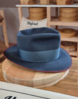WHIPPET FEDORA | RABBIT & HARE DELUXE BLEND | OCEAN COLOR | SIZE 61, US 7 5/8