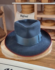 WHIPPET FEDORA | RABBIT & HARE DELUXE BLEND | OCEAN COLOR | SIZE 61, US 7 5/8