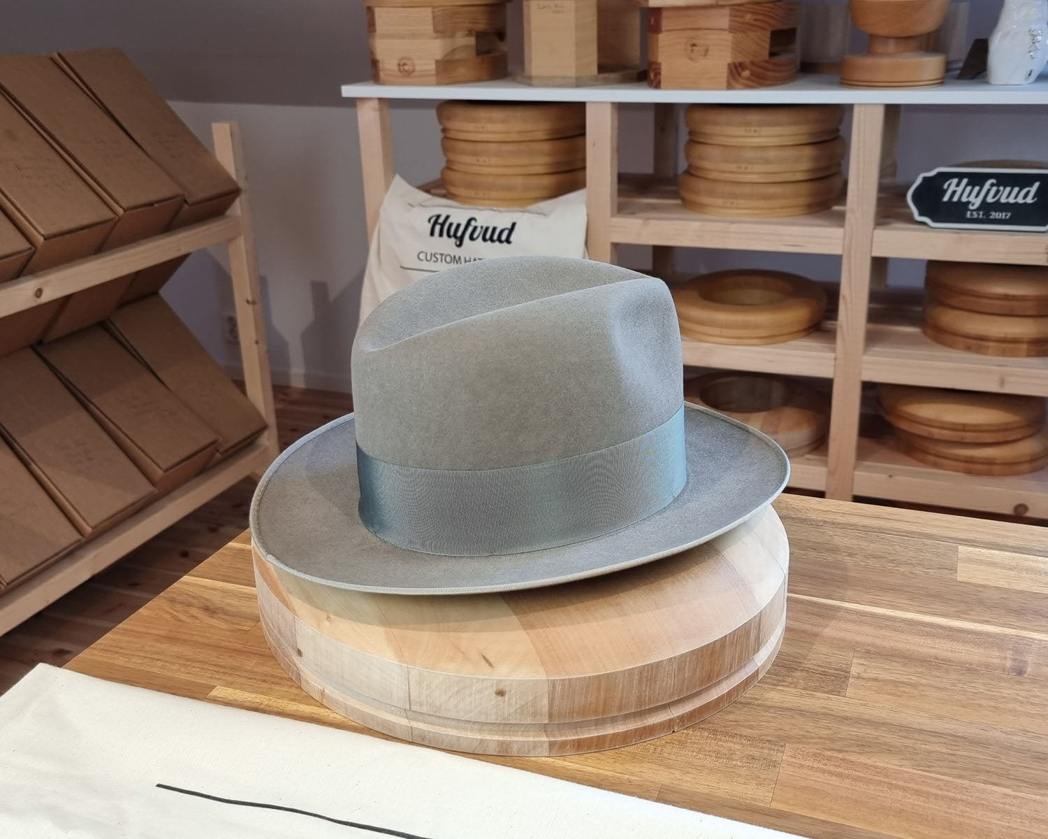 DURHAM 1922 FEDORA | BEAVER FIFTY | STONE GRAY COLOR | SIZE 61, US 7 5/8