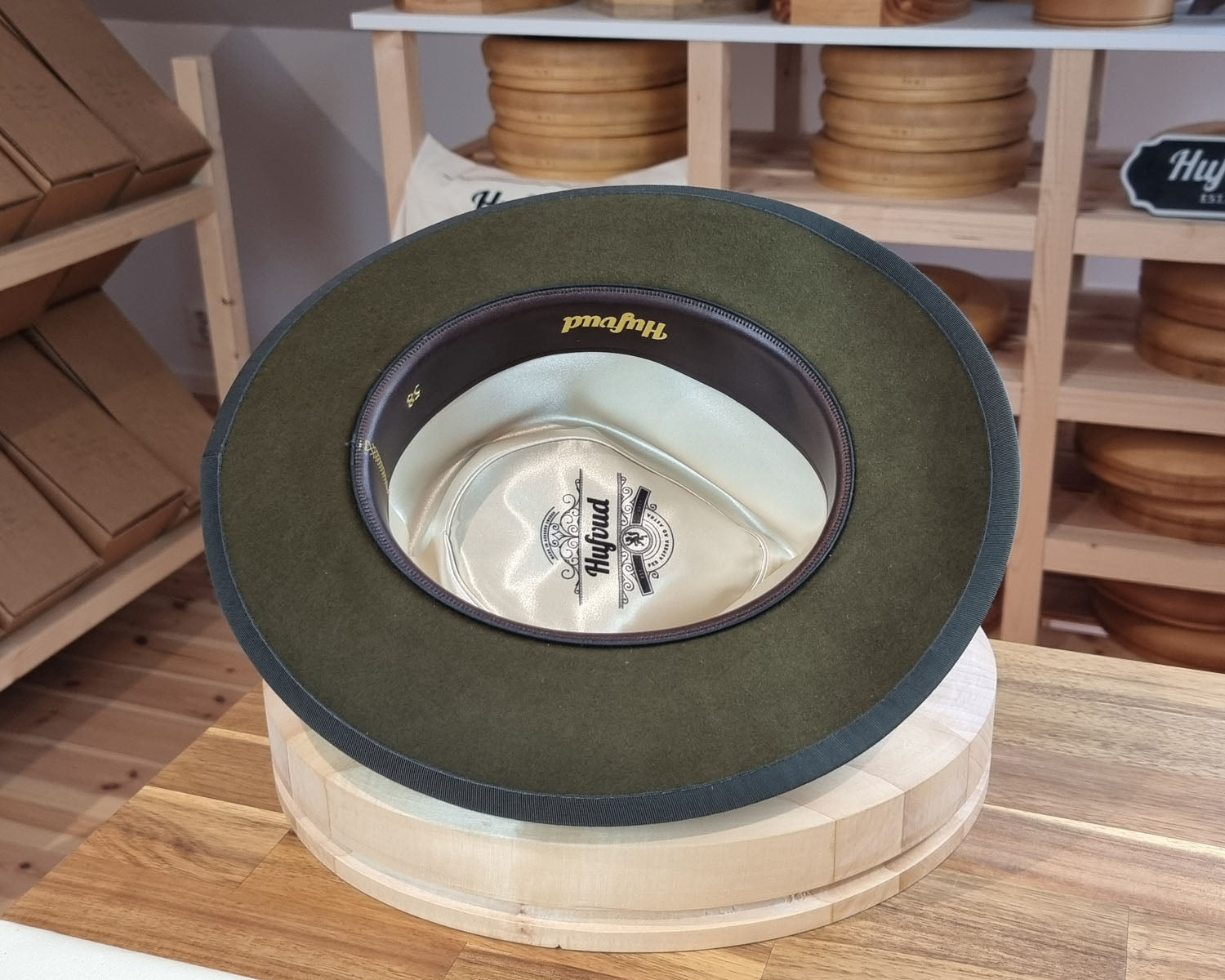 WHIPPET FEDORA | BEAVER HUNDRED | MOSS GREEN | SIZE 58, US 7 1/4