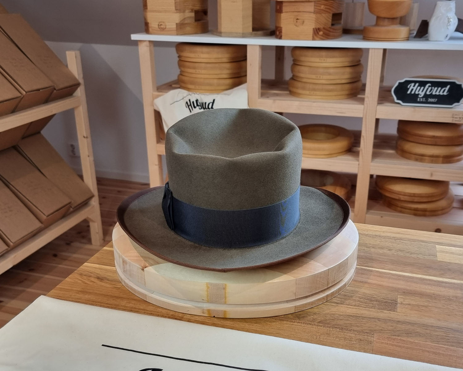 WHIPPET FEDORA | BEAVER FIFTY | OLIVE GREEN COLOR | SIZE 62, US 7 3/4