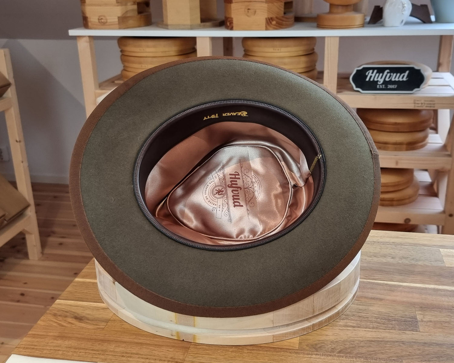 WHIPPET FEDORA | BEAVER FIFTY | OLIVE GREEN COLOR | SIZE 62, US 7 3/4