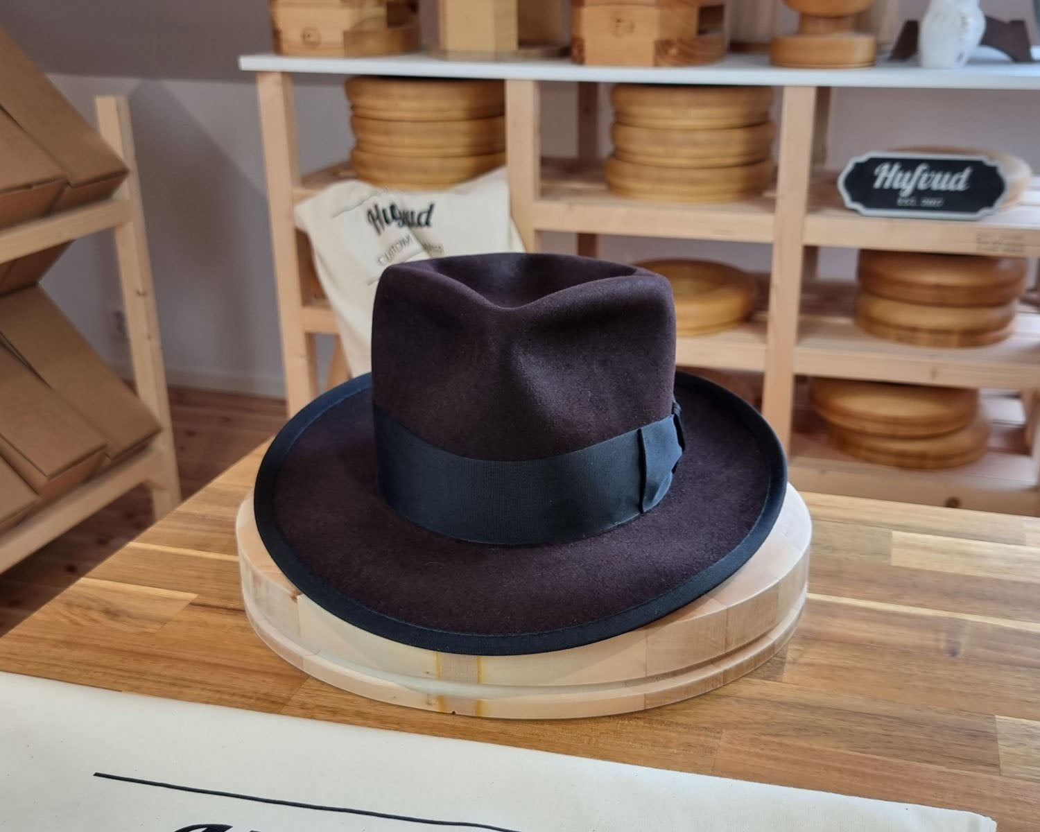 WHIPPET FEDORA | BEAVER FIFTY | OXBLOOD COLOR | SIZE 60, US 7 1/2