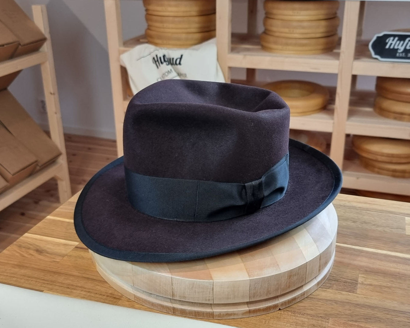 WHIPPET FEDORA | BEAVER FIFTY | OXBLOOD COLOR | SIZE 60, US 7 1/2