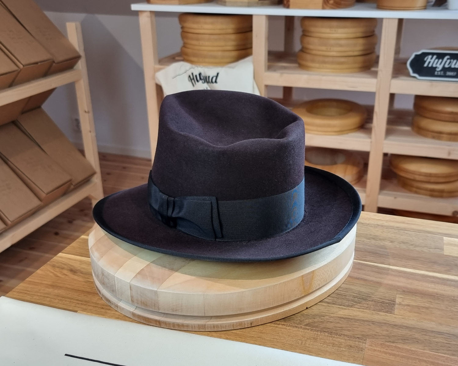 WHIPPET FEDORA | BEAVER FIFTY | OXBLOOD COLOR | SIZE 60, US 7 1/2