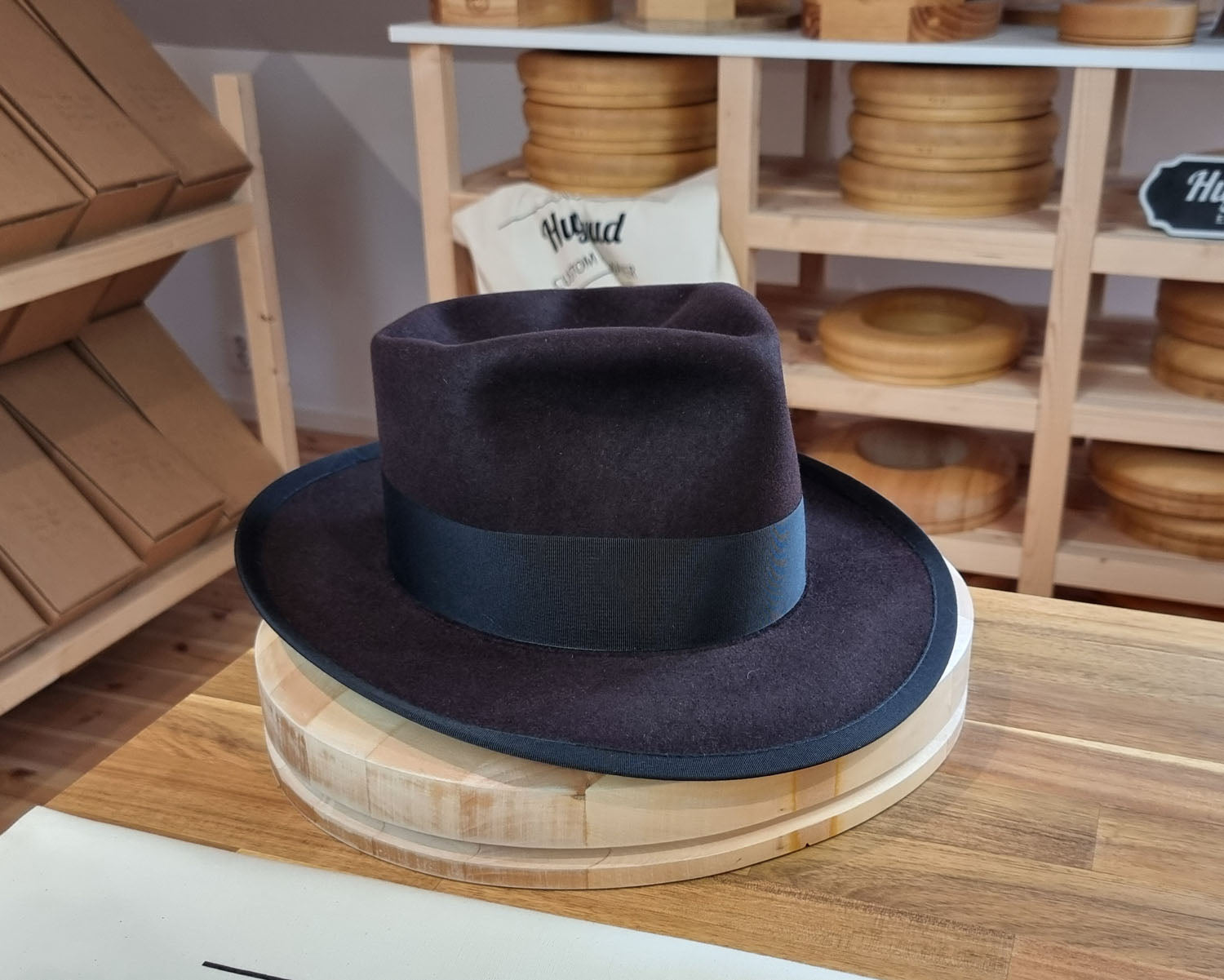 WHIPPET FEDORA | BEAVER FIFTY | OXBLOOD COLOR | SIZE 60, US 7 1/2