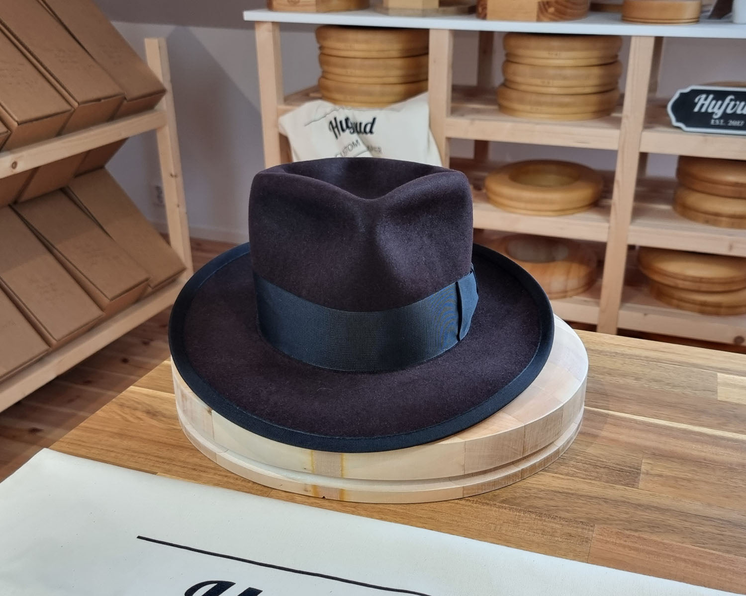 WHIPPET FEDORA | BEAVER FIFTY | OXBLOOD COLOR | SIZE 60, US 7 1/2