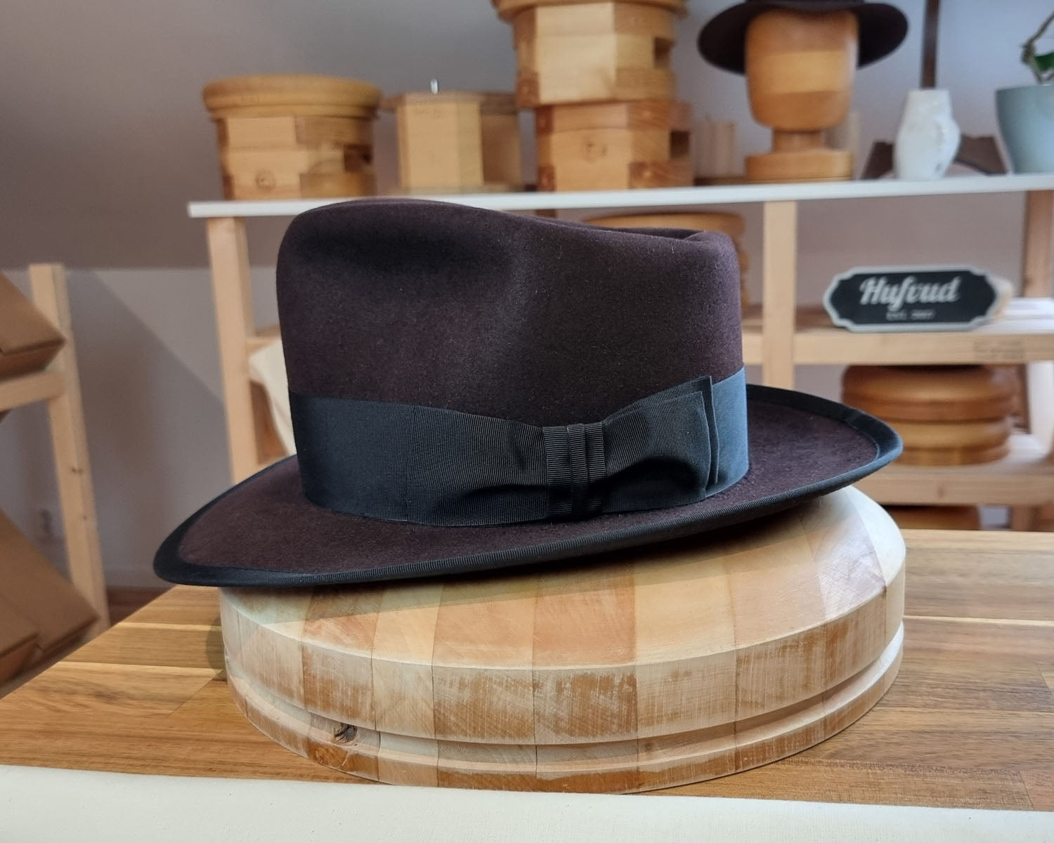 WHIPPET FEDORA | BEAVER FIFTY | OXBLOOD COLOR | SIZE 60, US 7 1/2