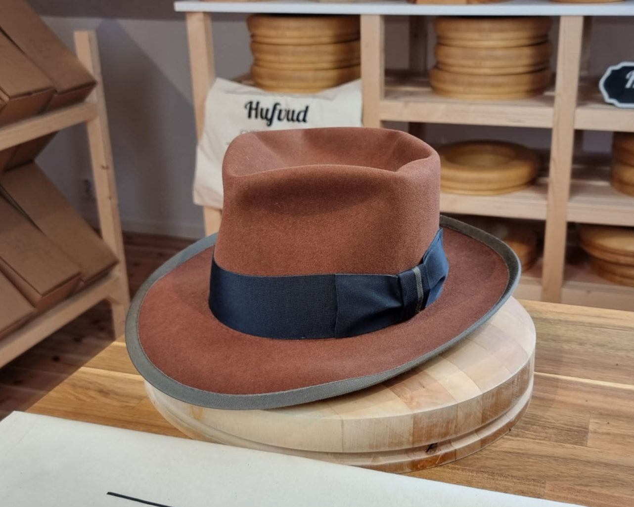 WHIPPET FEDORA | BEAVER FIFTY | COGNAC COLOR | SIZE 61, US 7 5/8