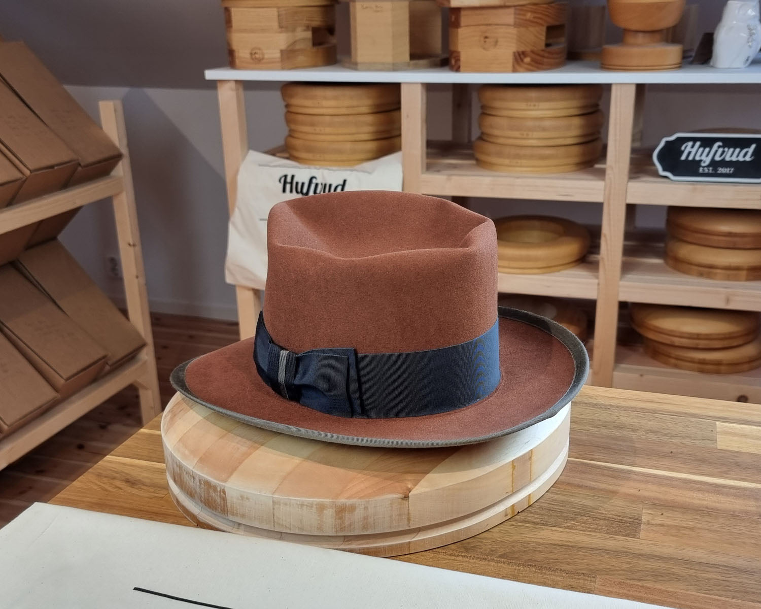 WHIPPET FEDORA | BEAVER FIFTY | COGNAC COLOR | SIZE 61, US 7 5/8