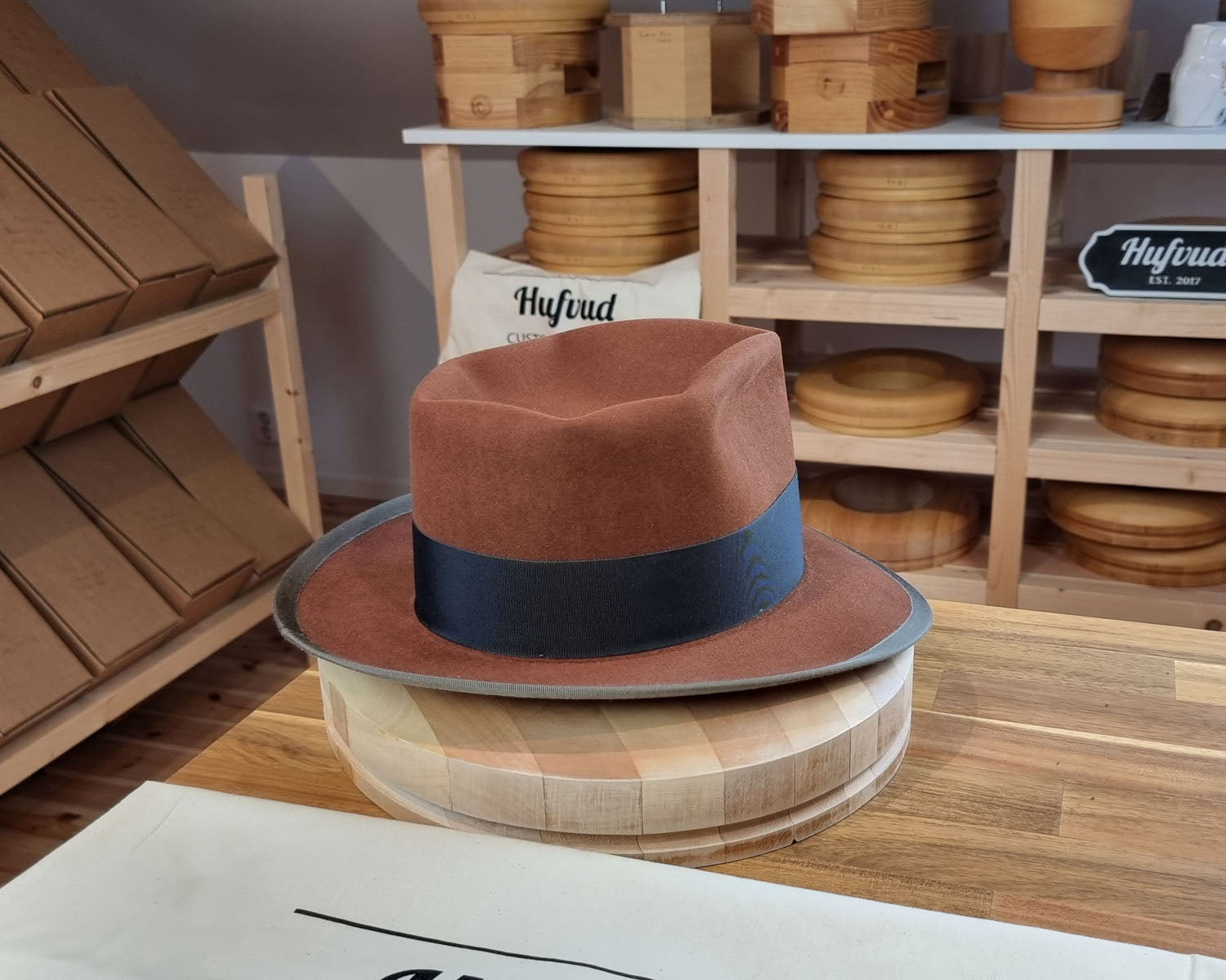 WHIPPET FEDORA | BEAVER FIFTY | COGNAC COLOR | SIZE 61, US 7 5/8