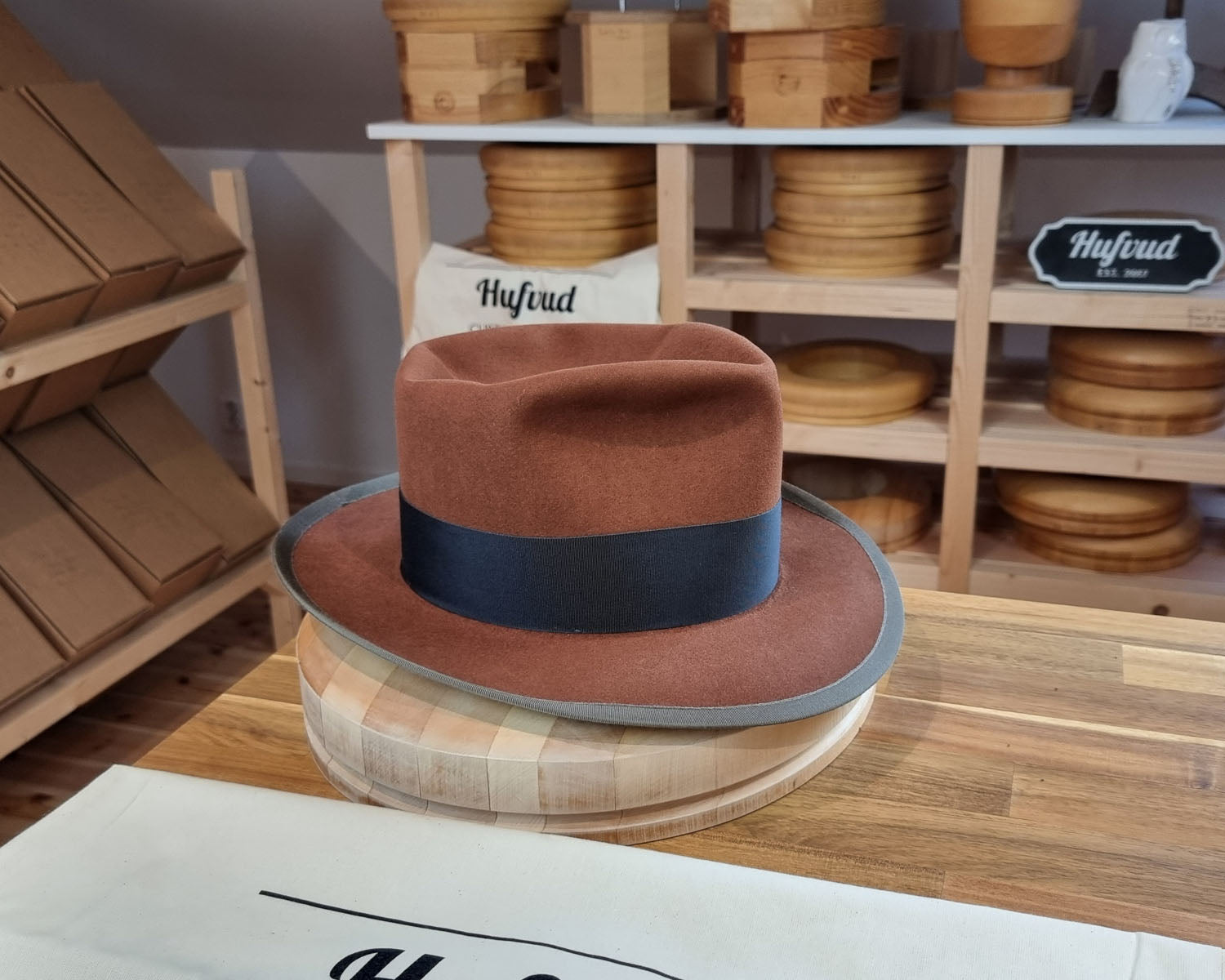 WHIPPET FEDORA | BEAVER FIFTY | COGNAC COLOR | SIZE 61, US 7 5/8