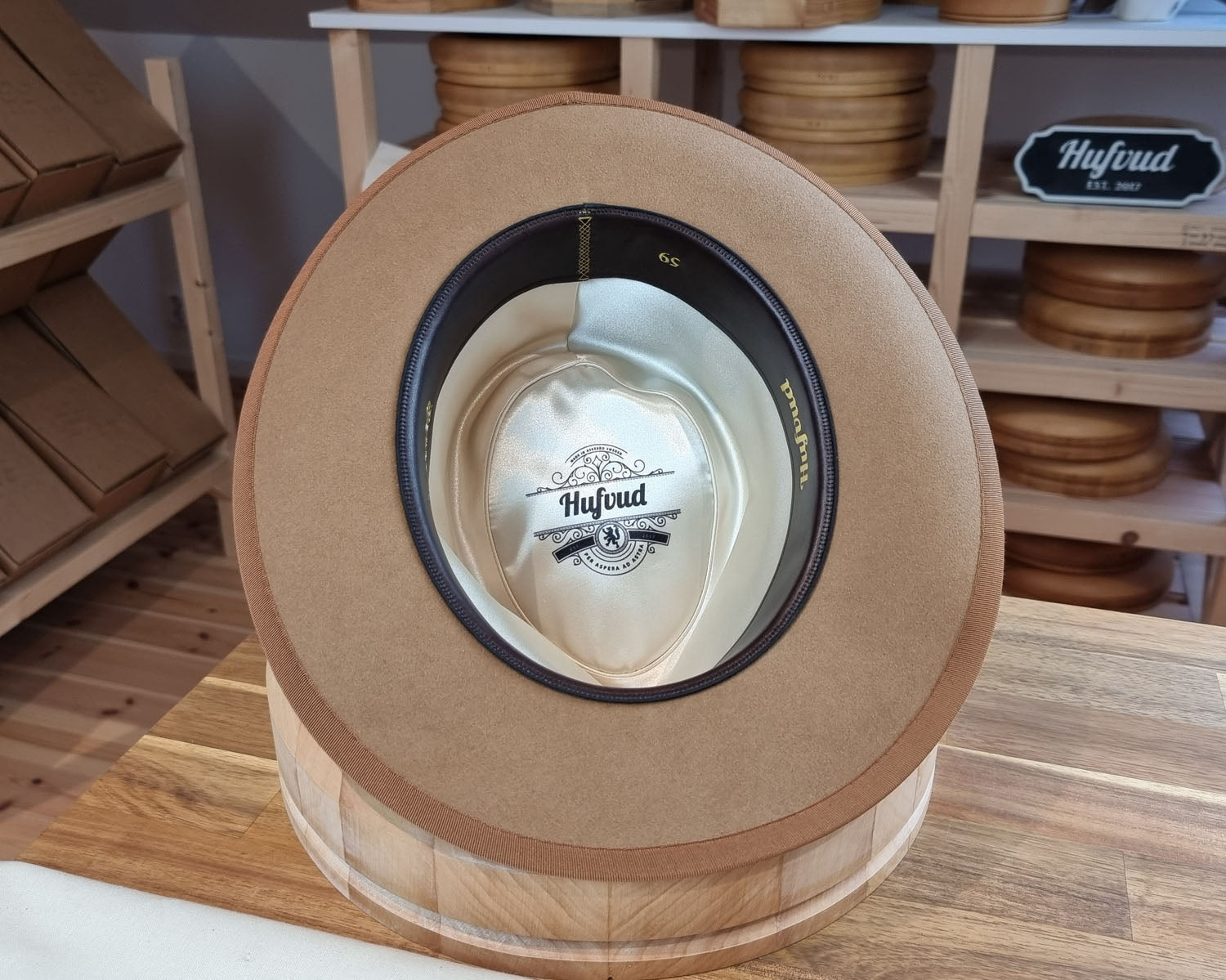 WHIPPET FEDORA | BEAVER FIFTY | CAMEL COLOR | SIZE 59, US 7 3/8