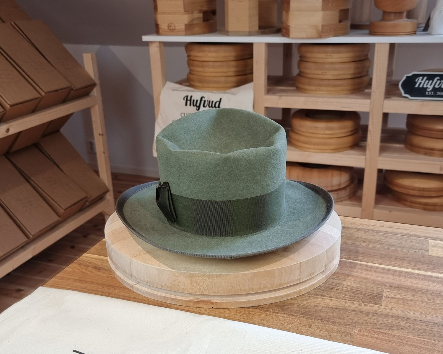 WHIPPET FEDORA | BEAVER FIFTY | SAGE GREEN COLOR | SIZE 60, US 7 1/2