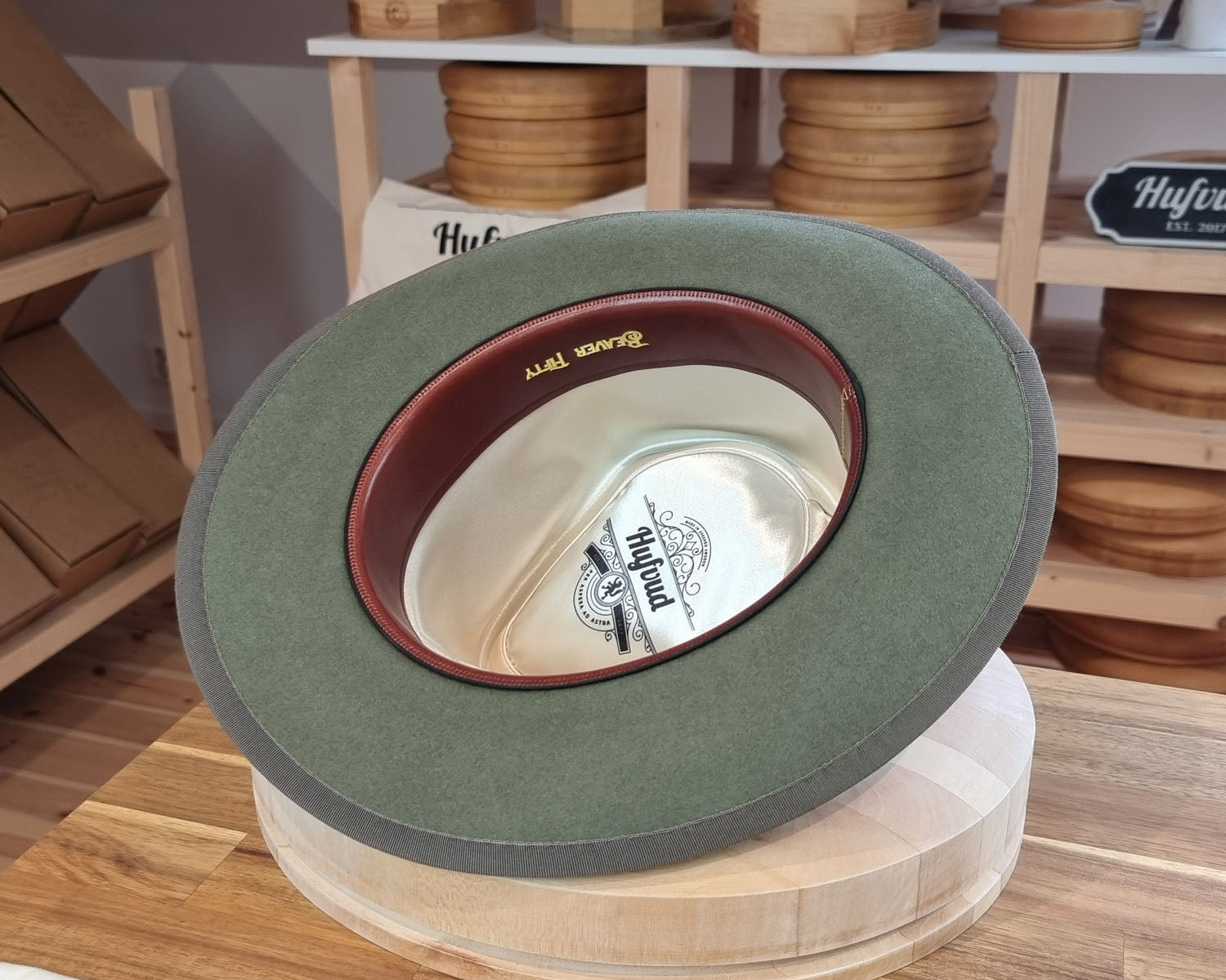 WHIPPET FEDORA | BEAVER FIFTY | SAGE GREEN COLOR | SIZE 60, US 7 1/2