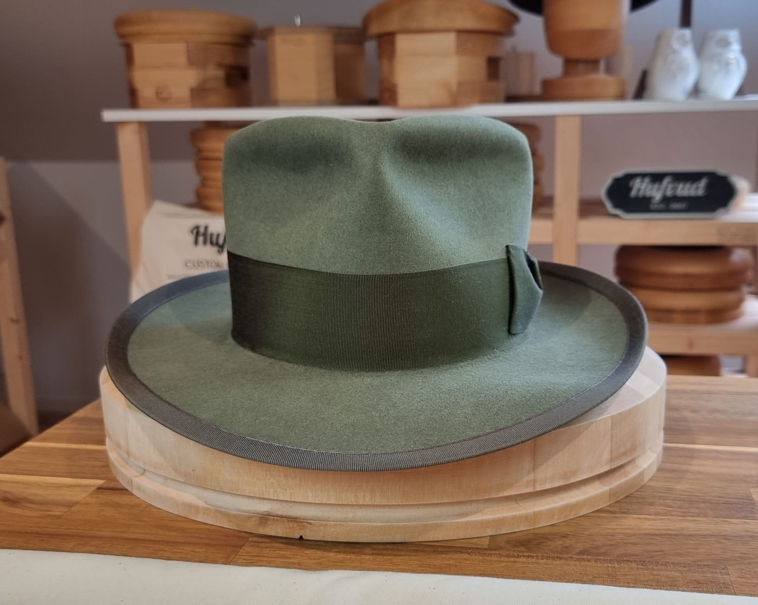 WHIPPET FEDORA | BEAVER FIFTY | SAGE GREEN COLOR | SIZE 60, US 7 1/2