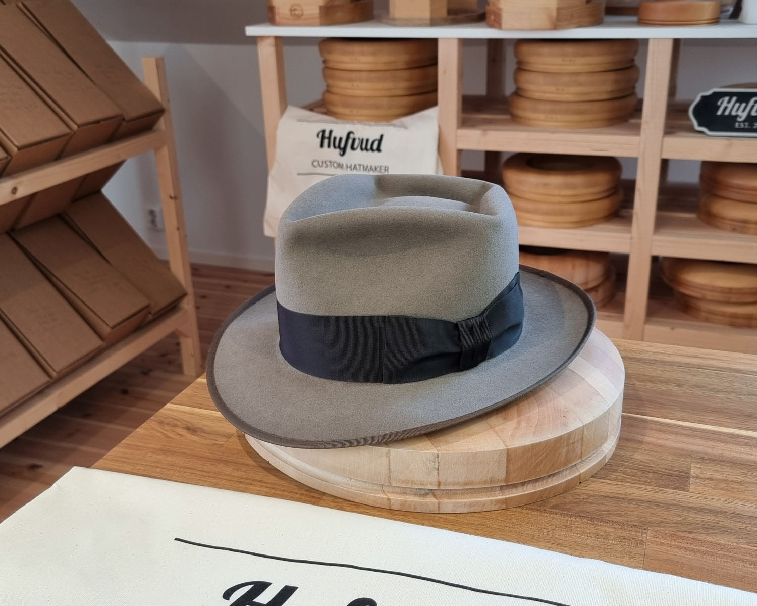 BOGART Maltese Falcon FEDORA | BEAVER FIFTY | STONE COLOR | SIZE 59, US 7 3/8
